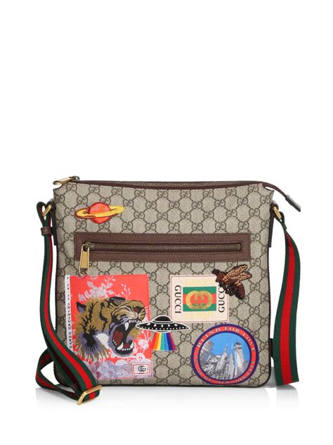 gucci messenger bag with patches|best gucci messenger bag.